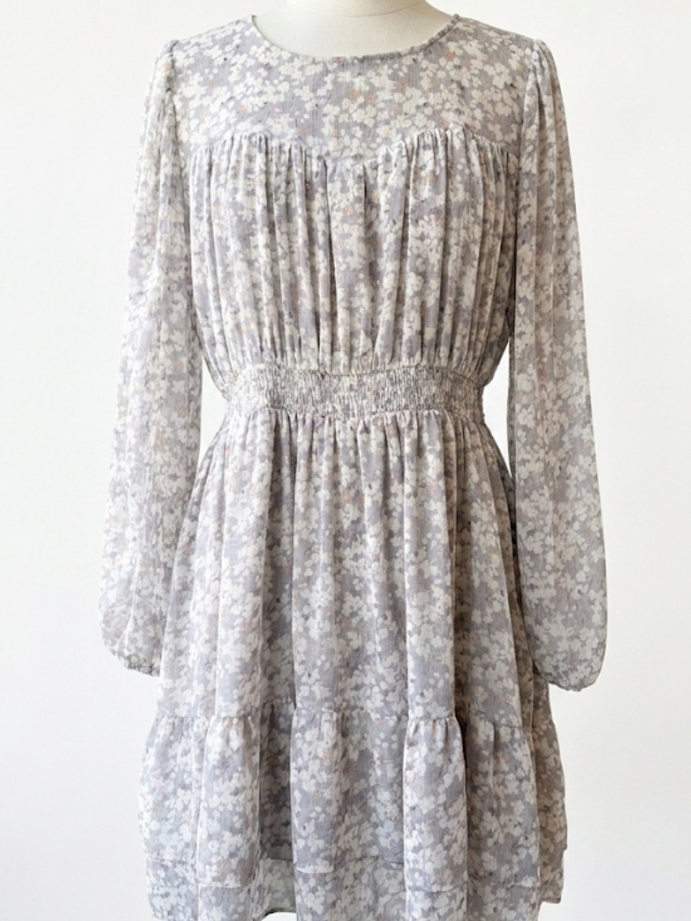 Arula Floral Long-Sleeve Plus size Festival  Comfortable Tiered Milkmaid Dress - Picture 2 of 7